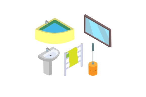 Bathroom Illustrations Vectors Set for Polished Blog Graphics