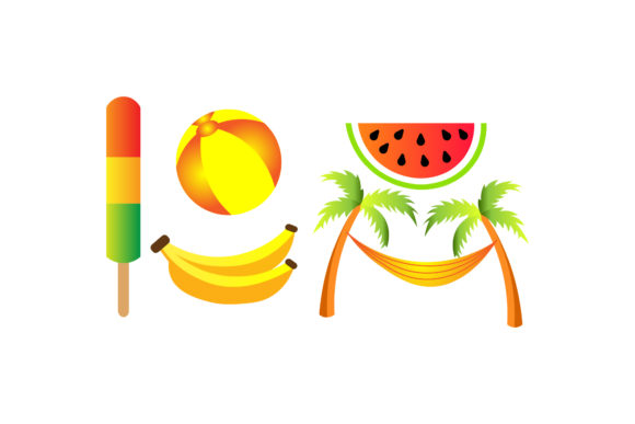 Beach Illustrations Set for Clean Editorial Graphics