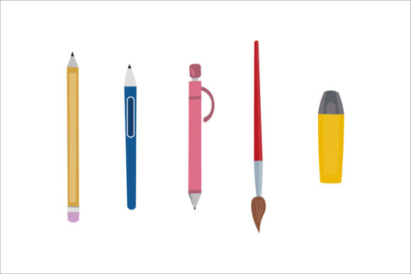 Brush Pen Highlighter Set Illustrations