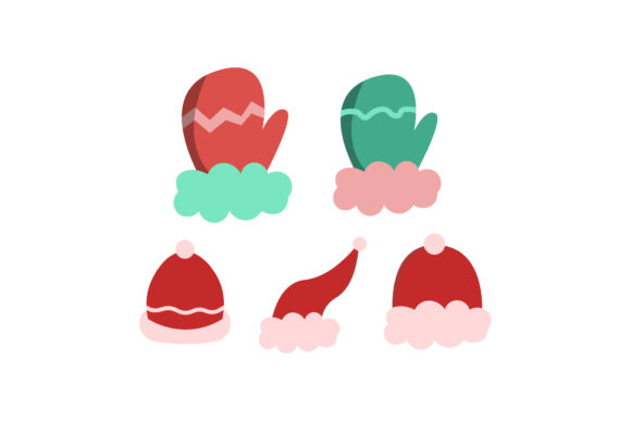 Christmas Hats Gloves Illustrations Set: Graphics & Illustrations Review