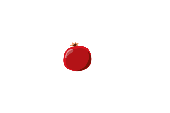 Fruit Pomegranate Detail Illustrations: Editorial Graphics