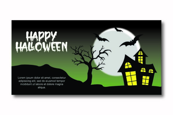 Halloween Poster Green Sky Illustrations and Graphics Review