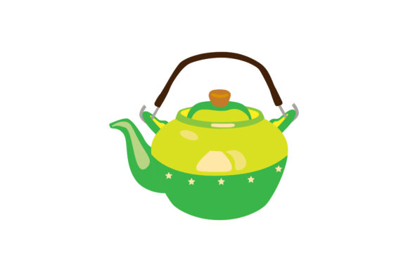 Kitchen Kettle Green Illustrations Graphics for Local Brands