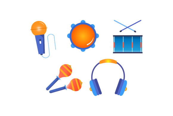 Musical Instrument Illustrations Set: Graphics & Design Assets for Sellers