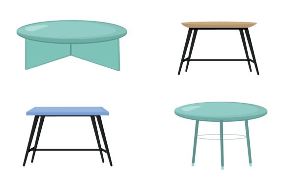 Patio Table Set Vector Graphics & Illustrations