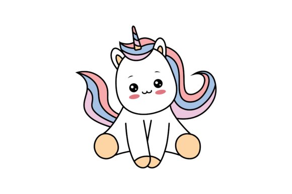 Unicorns Kawaii Vector Illustrations